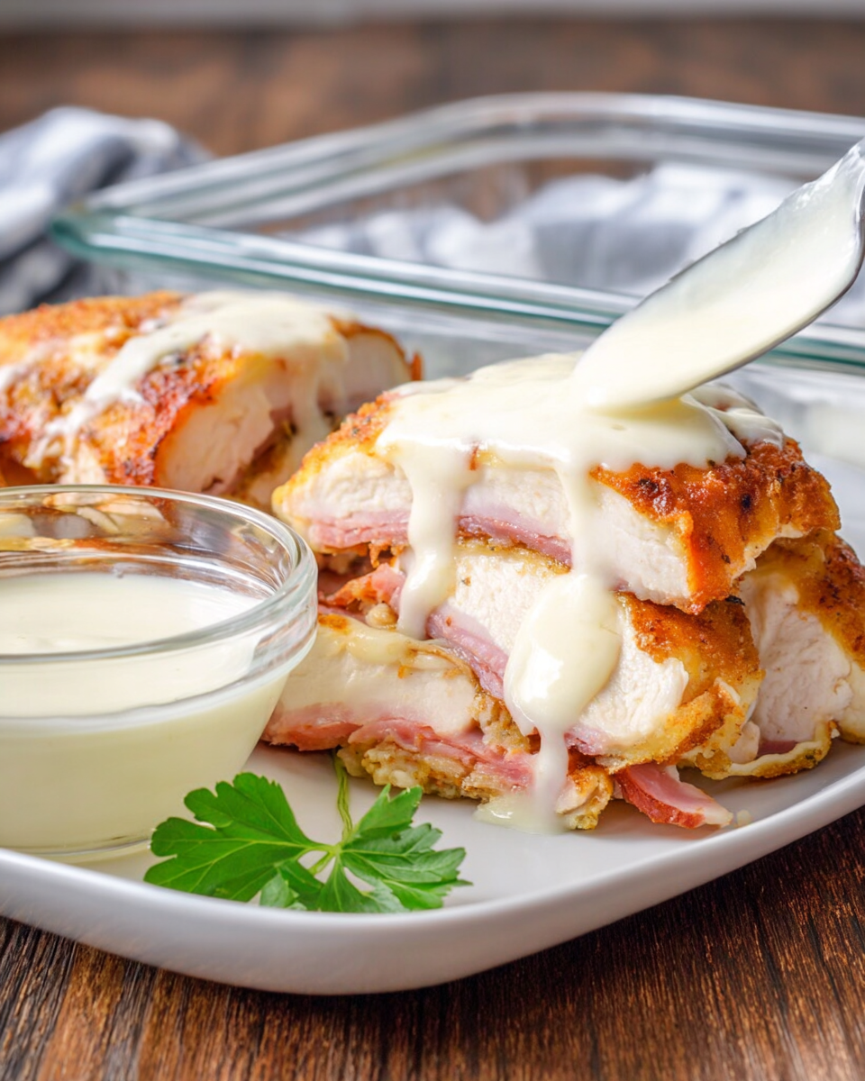Easy Chicken Cordon Bleu: Weeknight Gourmet with Creamy Wine Sauce